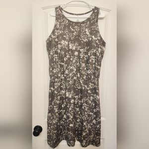 PrAna XL Olive Green Patterned Dress